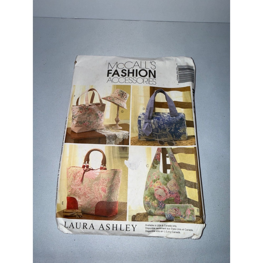 McCall's M4400 Laura Ashley Fashion Accessories Sewing Pattern Bags Hat M4400